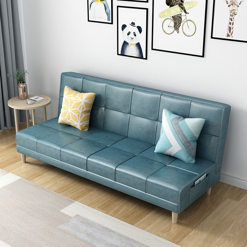 Contemporary Cushions Armless Living Room with Storage Settee