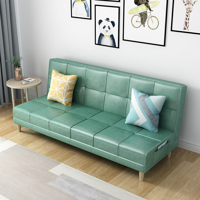 Contemporary Cushions Armless Living Room with Storage Settee