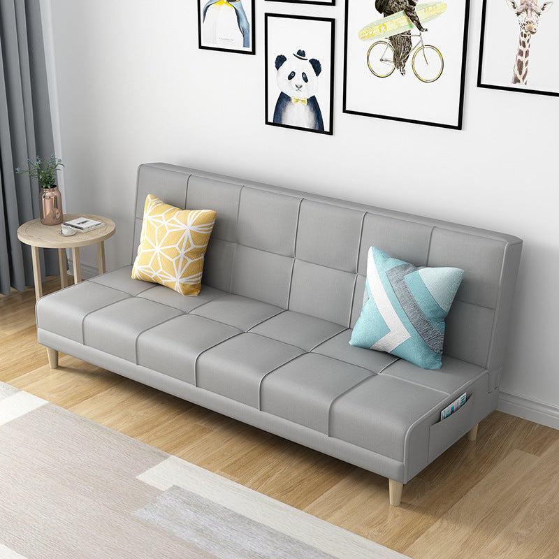 Contemporary Cushions Armless Living Room with Storage Settee