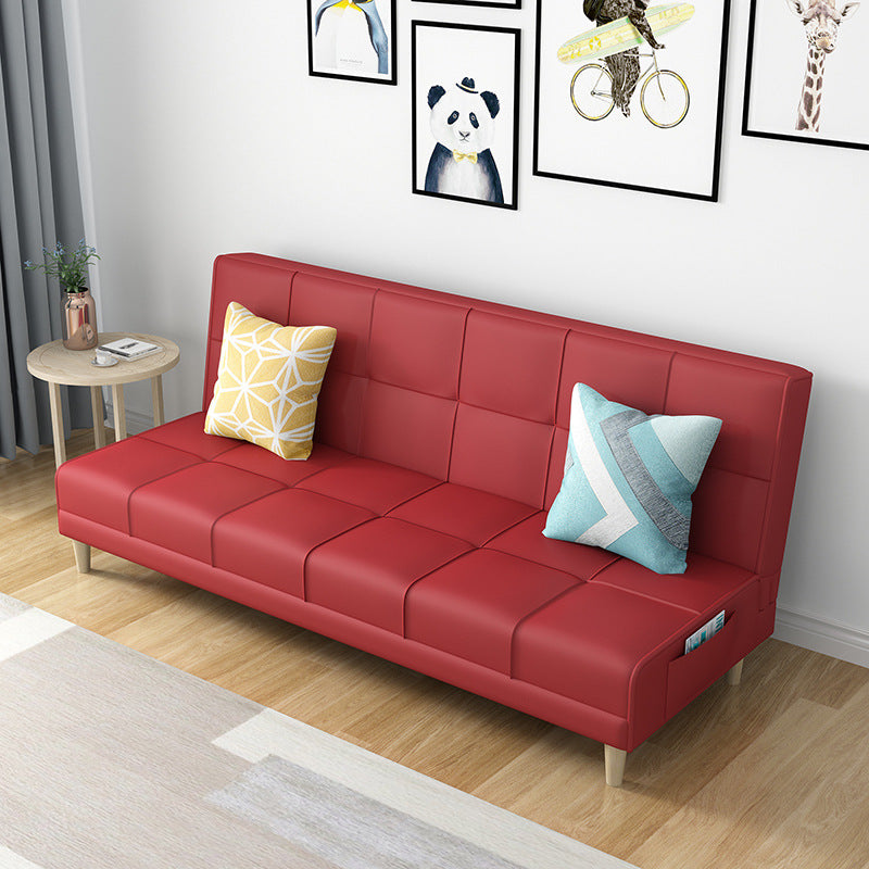 Contemporary Cushions Armless Living Room with Storage Settee