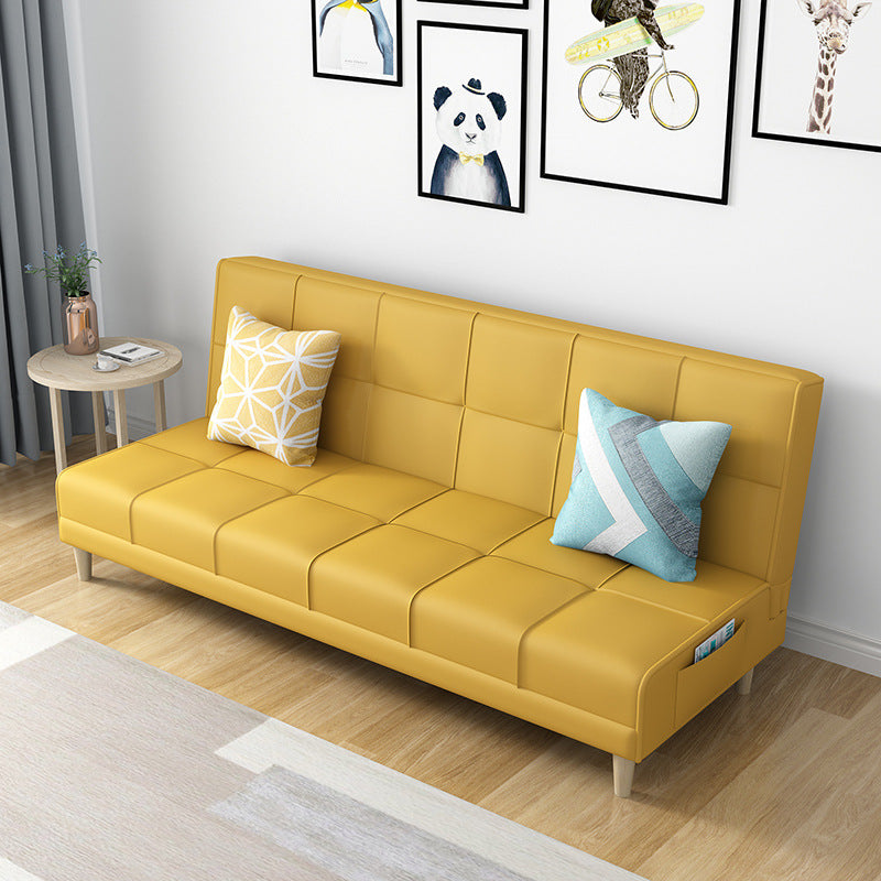 Contemporary Cushions Armless Living Room with Storage Settee