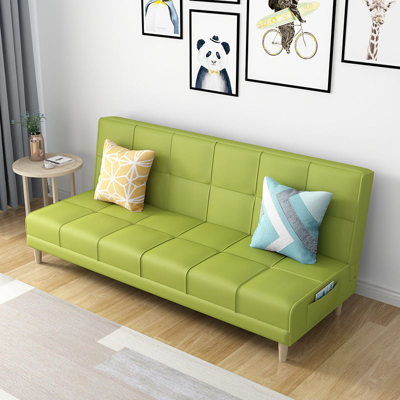 Contemporary Cushions Armless Living Room with Storage Settee