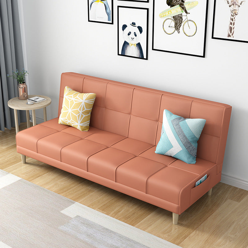 Contemporary Cushions Armless Living Room with Storage Settee