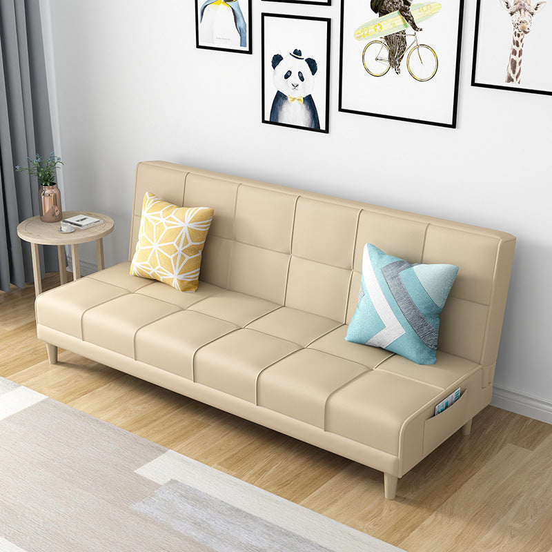 Contemporary Cushions Armless Living Room with Storage Settee