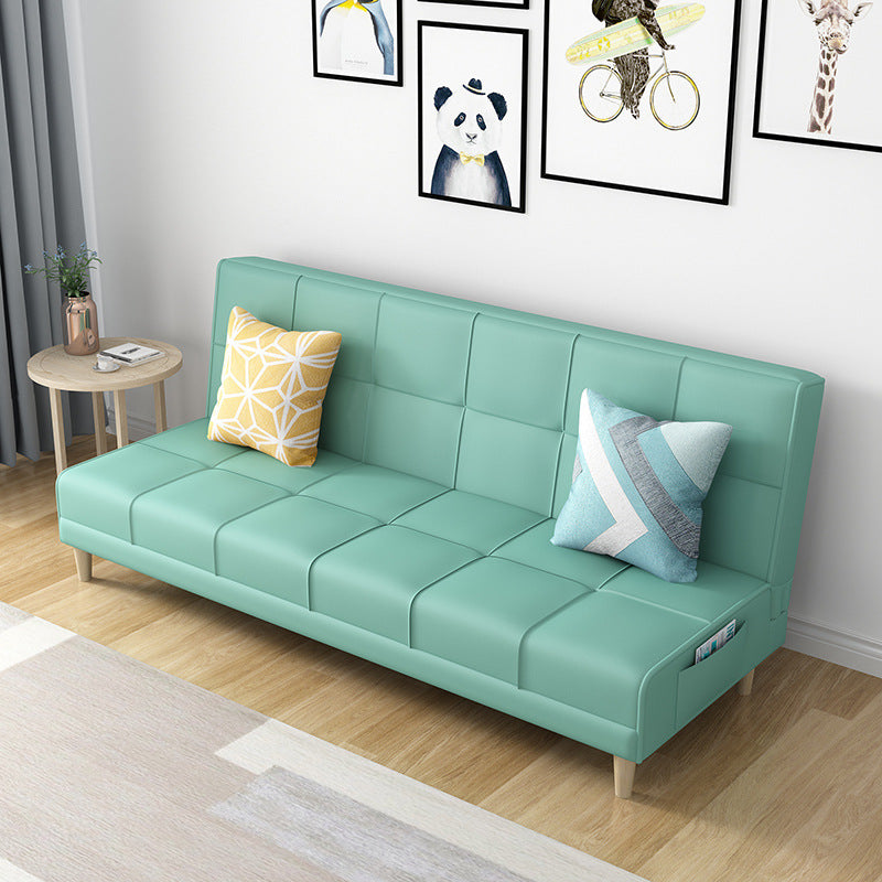 Contemporary Cushions Armless Living Room with Storage Settee