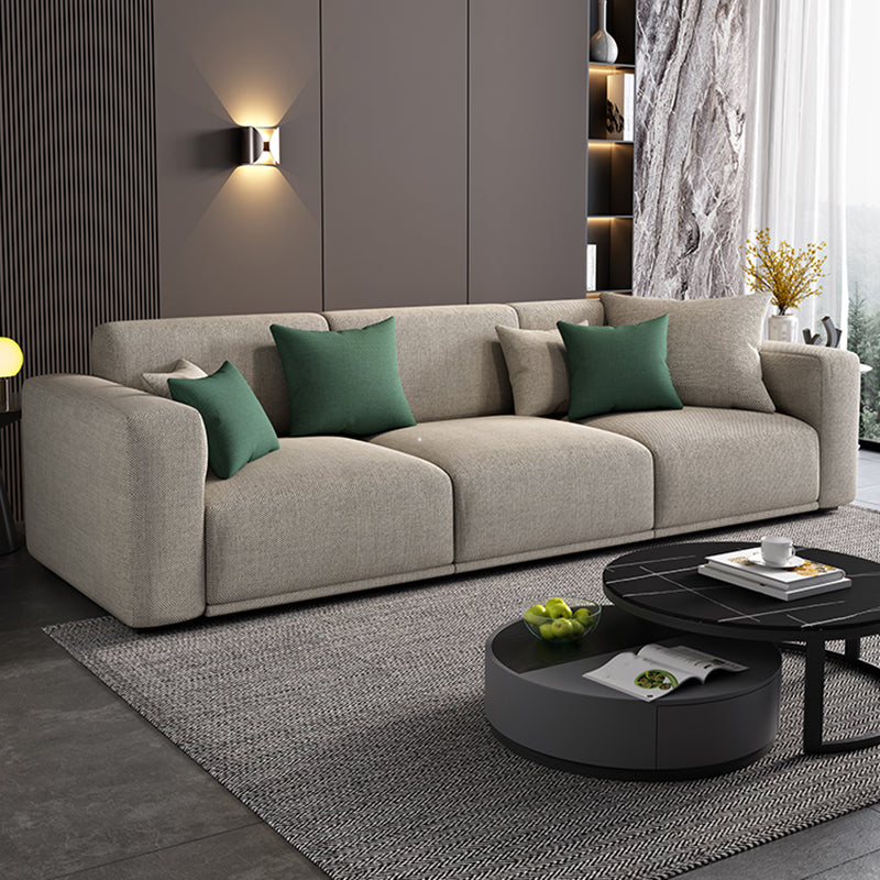 アパート用の現代的なルーズバックシート枕トップアームベージュソファ