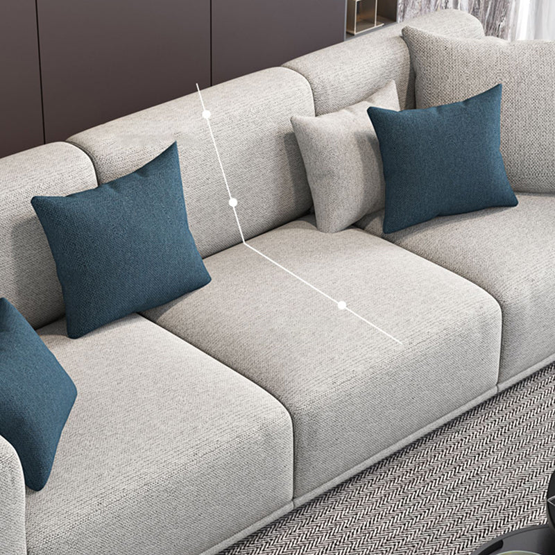 アパート用の現代的なルーズバックシート枕トップアームベージュソファ