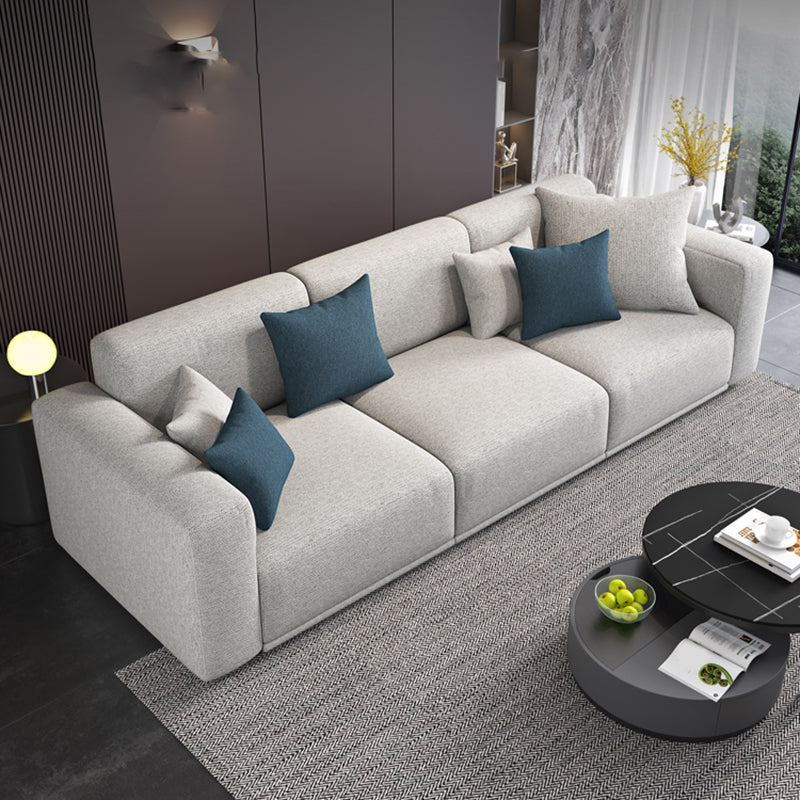 アパート用の現代的なルーズバックシート枕トップアームベージュソファ