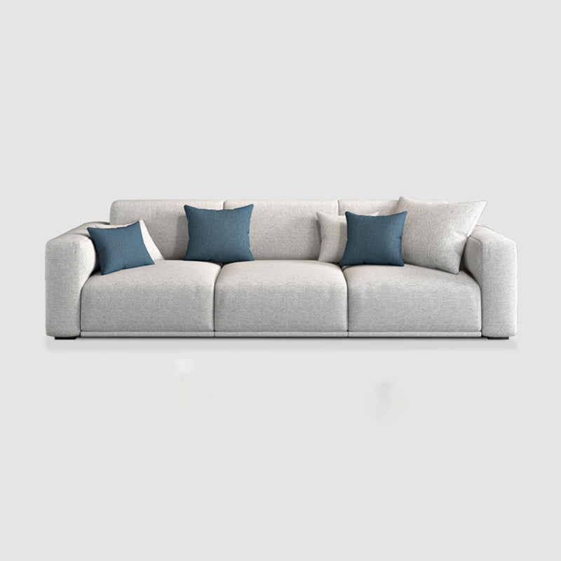 アパート用の現代的なルーズバックシート枕トップアームベージュソファ