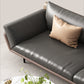 Black Faux Leather Flared Arm Chesterfield Sofa Industrial Style Seating Clearhalo 'furn' 'furn_sofas' 'Furniture' 'Living Room Furniture' 'Sofa' 'sofas' 6985598