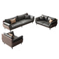 Black Faux Leather Flared Arm Chesterfield Sofa Industrial Style Seating 1-Seater Sofa & 2-Seater Sofa & 3-Seater Sofa Faux Leather Clearhalo 'furn' 'furn_sofas' 'Furniture' 'Living Room Furniture' 'Sofa' 'sofas' 6985599