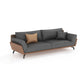 Black Faux Leather Flared Arm Chesterfield Sofa Industrial Style Seating 3-Seater Sofa Clearhalo 'furn' 'furn_sofas' 'Furniture' 'Living Room Furniture' 'Sofa' 'sofas' 6985610