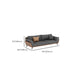 Black Faux Leather Flared Arm Chesterfield Sofa Industrial Style Seating Clearhalo 'furn' 'furn_sofas' 'Furniture' 'Living Room Furniture' 'Sofa' 'sofas' 6985615