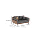 Black Faux Leather Flared Arm Chesterfield Sofa Industrial Style Seating Clearhalo 'furn' 'furn_sofas' 'Furniture' 'Living Room Furniture' 'Sofa' 'sofas' 6985617