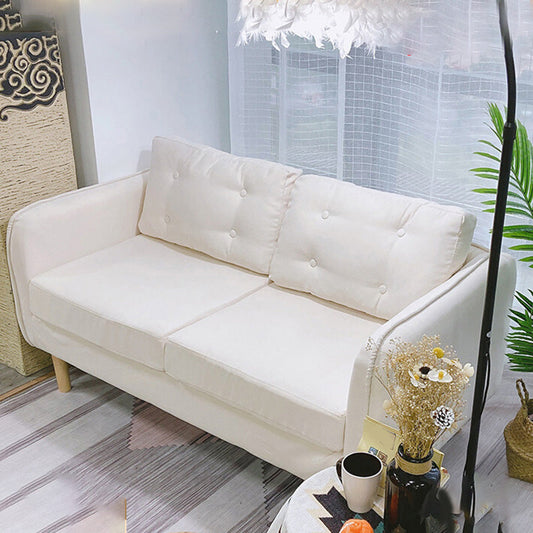 Linen Chesterfield Sofa Living Room Loose Back with 4 Legs Seating Clearhalo 'furn' 'furn_sofas' 'Furniture' 'Living Room Furniture' 'Sofa' 'sofas' 6985619