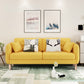 Linen Chesterfield Sofa Living Room Loose Back with 4 Legs Seating Yellow Cotton and Linen Clearhalo 'furn' 'furn_sofas' 'Furniture' 'Living Room Furniture' 'Sofa' 'sofas' 6985621