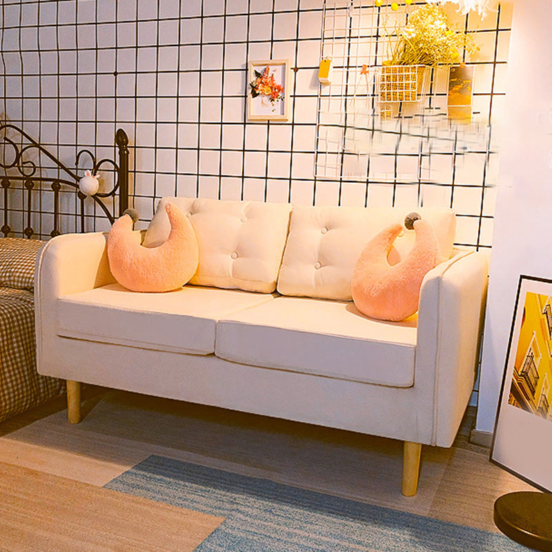 Linen Chesterfield Sofa Living Room Loose Back with 4 Legs Seating Clearhalo 'furn' 'furn_sofas' 'Furniture' 'Living Room Furniture' 'Sofa' 'sofas' 6985626