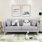 Linen Chesterfield Sofa Living Room Loose Back with 4 Legs Seating Light Gray Cotton and Linen Clearhalo 'furn' 'furn_sofas' 'Furniture' 'Living Room Furniture' 'Sofa' 'sofas' 6985627