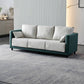 Mid-Century Modern Faux Leather Loose Back Seating Hair Pin Legs Sofa for Living Room Green Tech Cloth Clearhalo 'furn' 'furn_sofas' 'Furniture' 'Living Room Furniture' 'Sofa' 'sofas' 6985637
