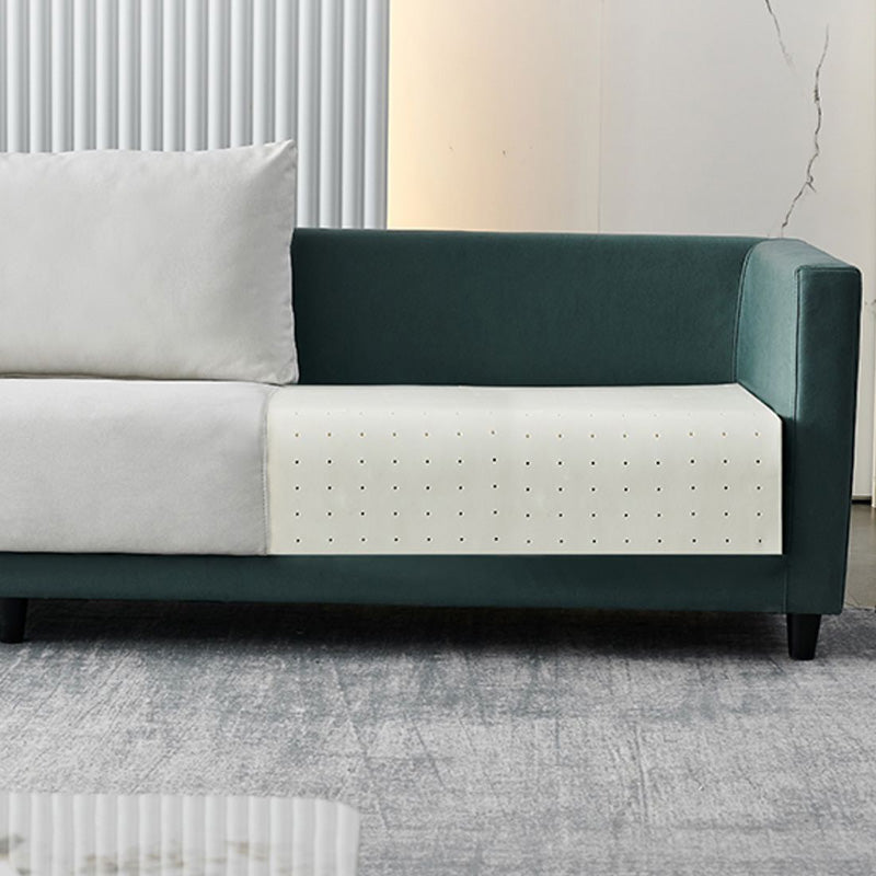 Mid-Century Modern Faux Leather Loose Back Seating Hair Pin Legs Sofa for Living Room Clearhalo 'furn' 'furn_sofas' 'Furniture' 'Living Room Furniture' 'Sofa' 'sofas' 6985648