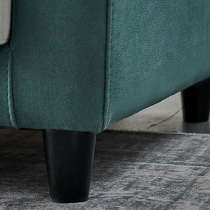 Mid-Century Modern Faux Leather Loose Back Seating Hair Pin Legs Sofa for Living Room Clearhalo 'furn' 'furn_sofas' 'Furniture' 'Living Room Furniture' 'Sofa' 'sofas' 6985652