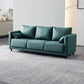Mid-Century Modern Faux Leather Loose Back Seating Hair Pin Legs Sofa for Living Room Green-White Tech Cloth Clearhalo 'furn' 'furn_sofas' 'Furniture' 'Living Room Furniture' 'Sofa' 'sofas' 6985657