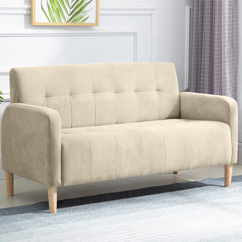 Scandinavian Settee Tufted Square Arm Living Room 3 Seater Seating Clearhalo 'furn' 'furn_sofas' 'Furniture' 'Living Room Furniture' 'Sofa' 'sofas' 6985668