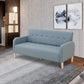 Scandinavian Settee Tufted Square Arm Living Room 3 Seater Seating Blue Tech Cloth Clearhalo 'furn' 'furn_sofas' 'Furniture' 'Living Room Furniture' 'Sofa' 'sofas' 6985672