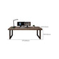 Modern Solid Wood Office Desk Rectangular Shape Task Desk with 2-Legs in Brown Clearhalo 'furn' 'furn_office_desk' 'Furniture' 'Office Desks' 'Office Furniture' 'office_desk' 6985712