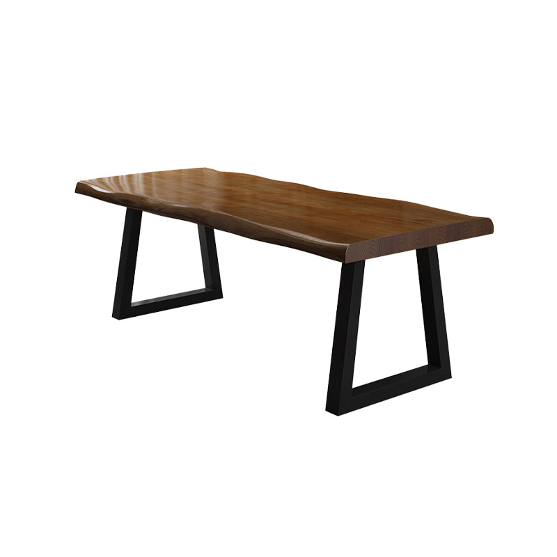 Modern Solid Wood Office Desk Irregular Shape Task Desk with 2-Legs for Office Clearhalo 'furn' 'furn_office_desk' 'Furniture' 'Office Desks' 'Office Furniture' 'office_desk' 6985715