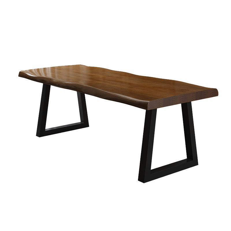 Modern Solid Wood Office Desk Irregular Shape Task Desk with 2-Legs for Office Clearhalo 'furn' 'furn_office_desk' 'Furniture' 'Office Desks' 'Office Furniture' 'office_desk' 6985719