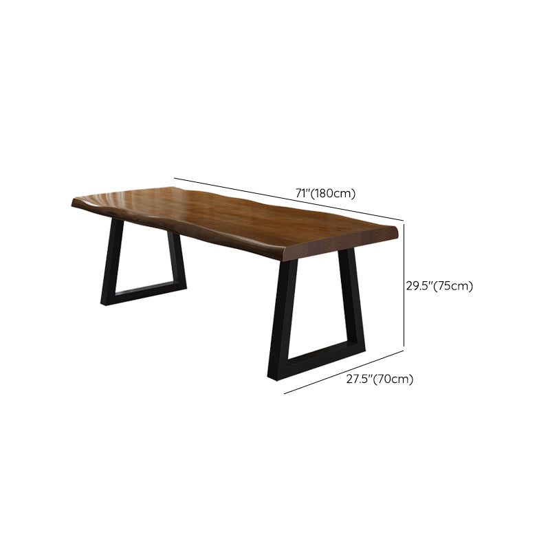 Modern Solid Wood Office Desk Irregular Shape Task Desk with 2-Legs for Office Clearhalo 'furn' 'furn_office_desk' 'Furniture' 'Office Desks' 'Office Furniture' 'office_desk' 6985724