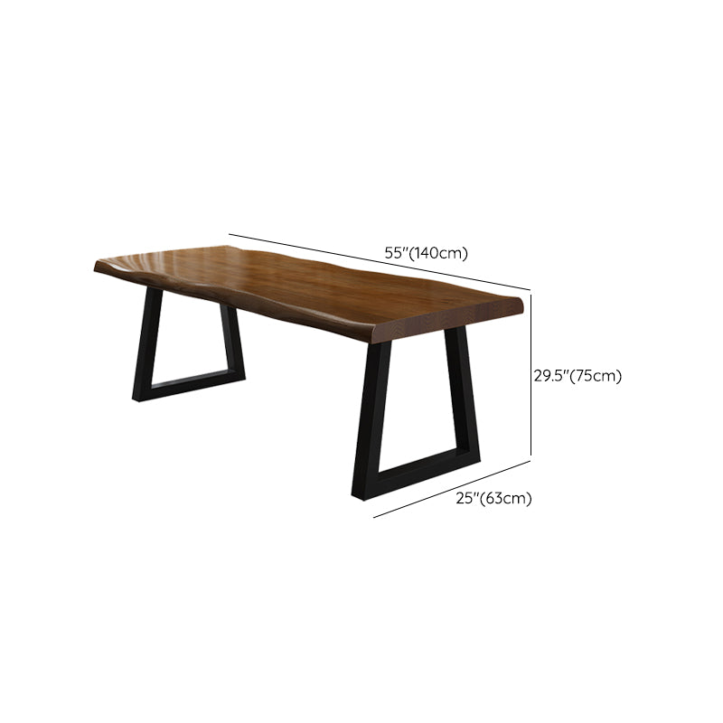 Modern Solid Wood Office Desk Irregular Shape Task Desk with 2-Legs for Office Clearhalo 'furn' 'furn_office_desk' 'Furniture' 'Office Desks' 'Office Furniture' 'office_desk' 6985730