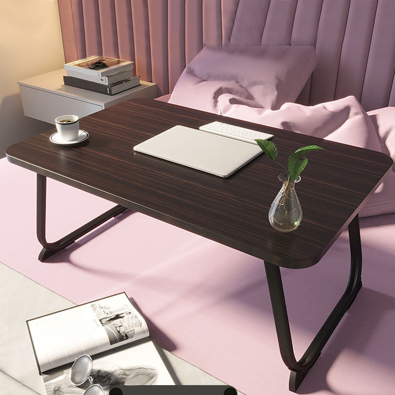 Folding Writing Desk Irregular Shape Task Desks with 2-Legs for Home Black Rectangle Drawer Not Included Clearhalo 'furn' 'furn_office_desk' 'Furniture' 'Office Desks' 'Office Furniture' 'office_desk' 6985777