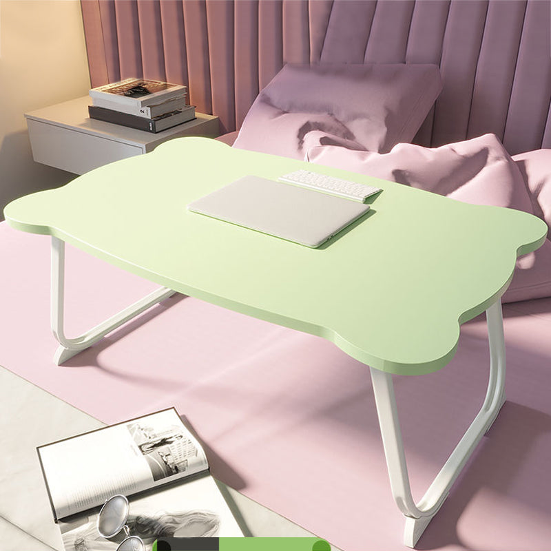 Folding Writing Desk Irregular Shape Task Desks with 2-Legs for Home Green Free Form Drawer Not Included Clearhalo 'furn' 'furn_office_desk' 'Furniture' 'Office Desks' 'Office Furniture' 'office_desk' 6985783