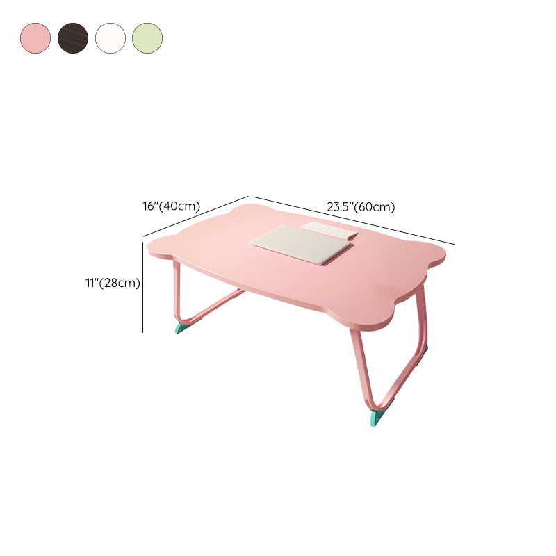 Folding Writing Desk Irregular Shape Task Desks with 2-Legs for Home Clearhalo 'furn' 'furn_office_desk' 'Furniture' 'Office Desks' 'Office Furniture' 'office_desk' 6985792