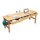 Wooden Task Desk Natural/White/Brown Rectangular Shaped Office Desk with 2/3 Drawers
