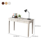 2 Drawers Task Desk Rectangular Shaped Office Desk in White/Brown/Natural