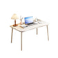 Modern Solid Wood Office Desk Irregular Shape Task Desk with 4-Legs for Home