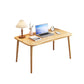 Modern Solid Wood Office Desk Irregular Shape Task Desk with 4-Legs for Home
