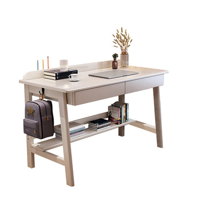 Rectangular Shaped Home Working Table Wood Writing Desk in Brown/White/Natural White Clearhalo 'furn' 'furn_office_desk' 'Furniture' 'Office Desks' 'Office Furniture' 'office_desk' 6985903