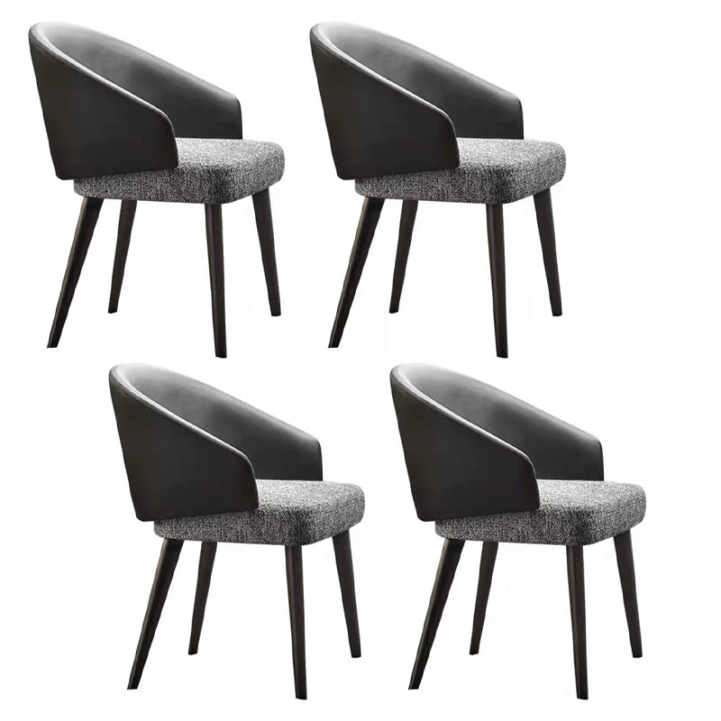 Glam Dinette Set voor eetkamer 1/4/5/7 pc's glanzende grijze eettafel set