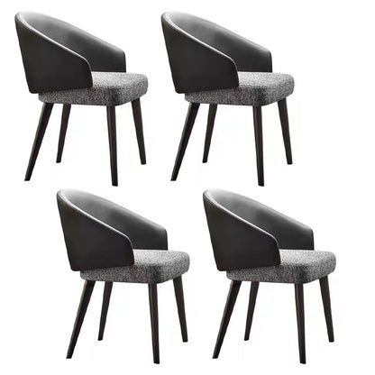 Glam Dinette Set voor eetkamer 1/4/5/7 pc's glanzende grijze eettafel set