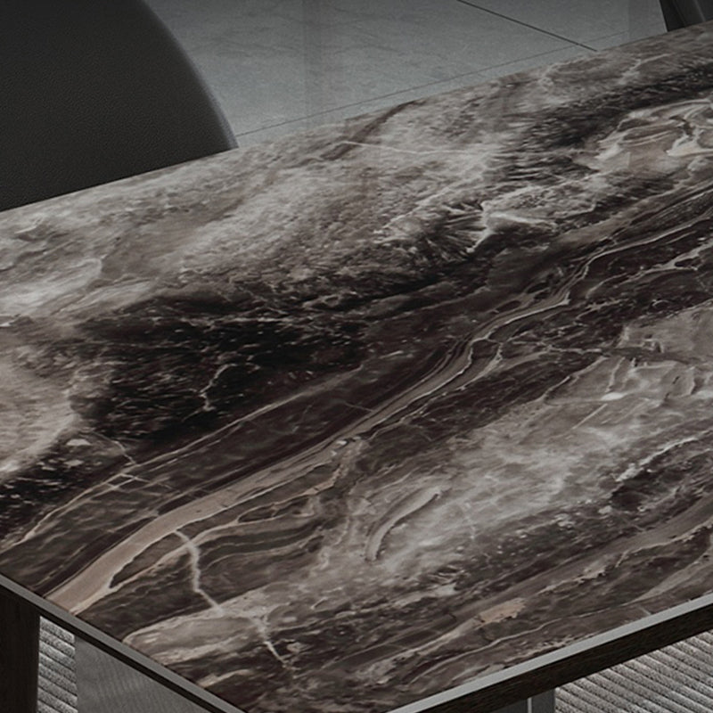 Glam Dinette Set voor eetkamer 1/4/5/7 pc's glanzende grijze eettafel set