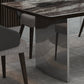 Glam Dinette Set voor eetkamer 1/4/5/7 pc's glanzende grijze eettafel set