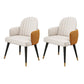 Glam Dining Table Set with Padded Chairs 1/2/5 Pcs White Stone Dining Set for Home