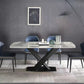 Modern Dinette Set with Solid Back Chairs 1/4/5/6/7 Pcs Gray Stone Dining Table Set