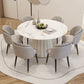 Nordic Round Stone Dining Table 1/7 Pieces Dining Set for Kitchen