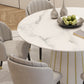 Nordic Round Stone Dining Table 1/7 Pieces Dining Set for Kitchen