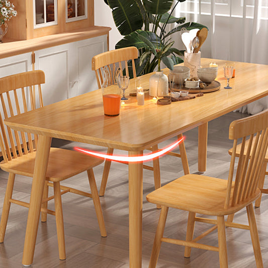 Mesa de comedor de madera rectangular moderna 1/4/5 piezas de comedor para sala de estar